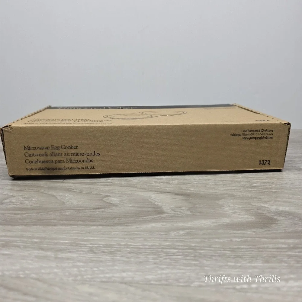 PAMPERED CHEF STONEWARE MICROWAVE‎ EGG COOKER #1372